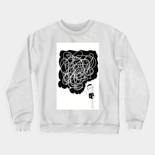 the overthinking comic sketch ecopop Crewneck Sweatshirt